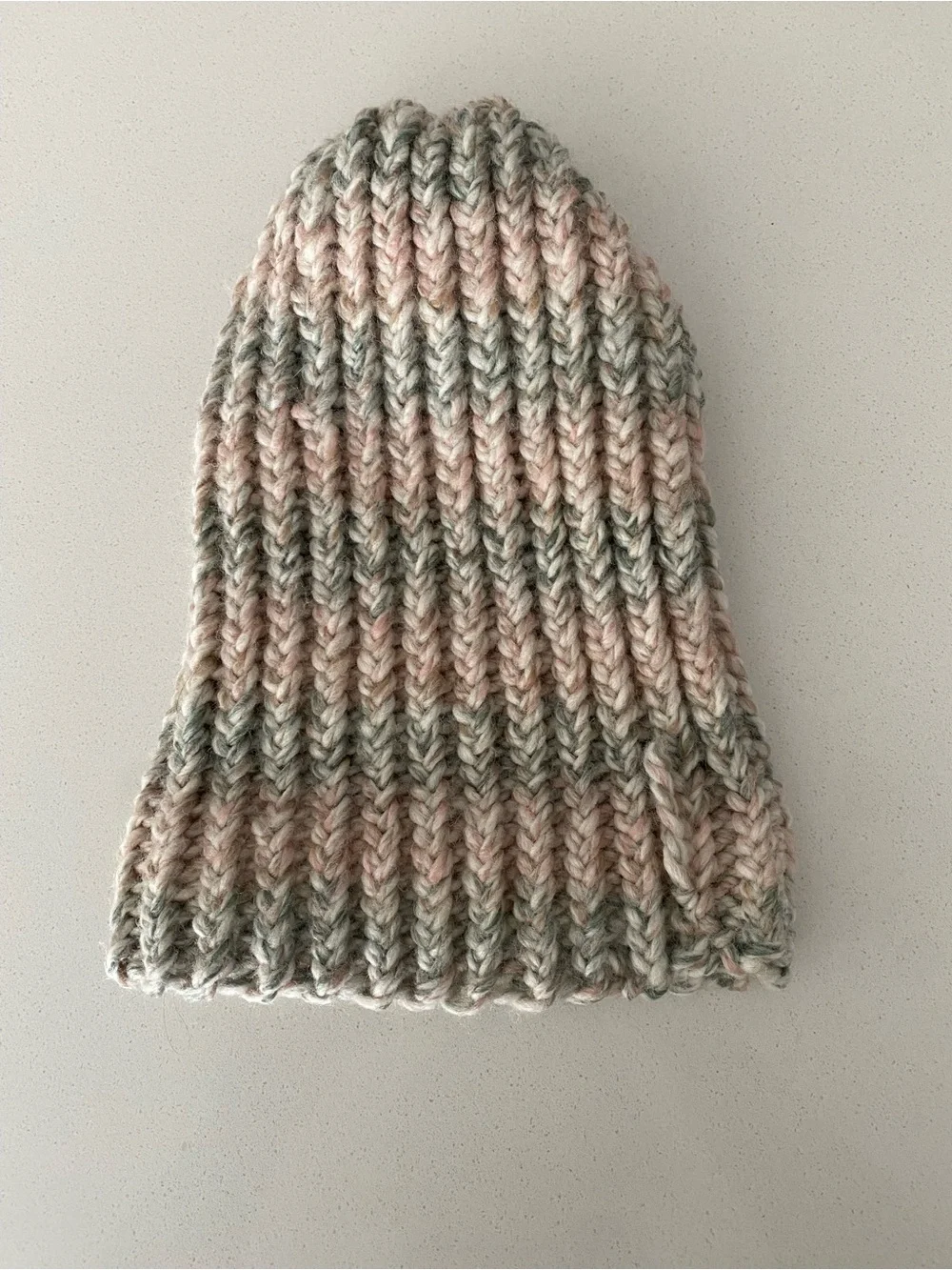 Chunky Ribbed Hand Knit Beanie - Picture 4 of 7